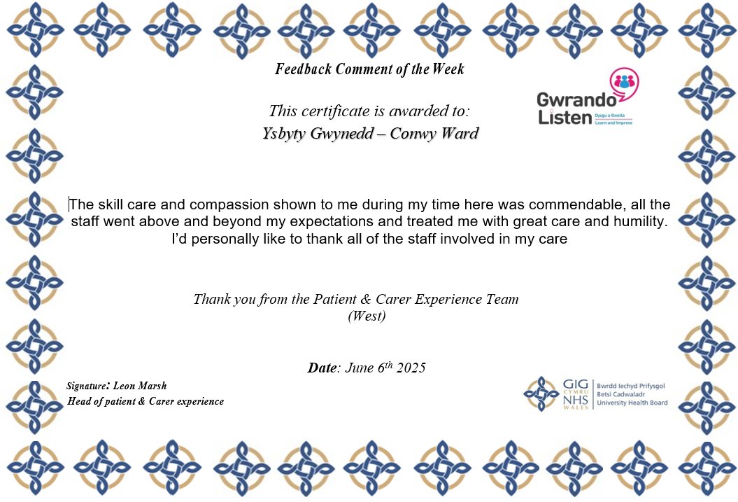 The ‘Feel Good Friday’ Comment of the week for West this week.