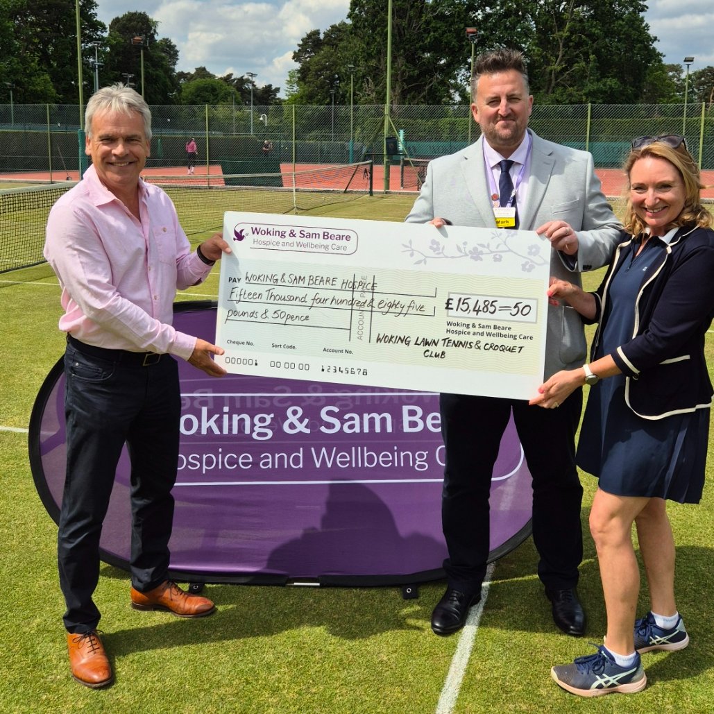 Woking Lawn Tennis Club (@wokingltcc) on Twitter photo 🚨 Huge news! 🚨
Woking LTCC raised £15,485.50 for <a href="/WSBHospices/">Woking & Sam Beare Hospice</a> in 2024! 🎾💙
Thanks to tournaments, socials, raffles & YOU — our amazing community — we smashed our goal!
Every pound helps provide vital local care. 🙌
#Woking #WokingHospice #CommunitySupport #CharityTennis 🚨 Huge news! 🚨
Woking LTCC raised £15,485.50 for <a href="/WSBHospices/">Woking & Sam Beare Hospice</a> in 2024! 🎾💙
Thanks to tournaments, socials, raffles & YOU — our amazing community — we smashed our goal!
Every pound helps provide vital local care. 🙌
#Woking #WokingHospice #CommunitySupport #CharityTennis