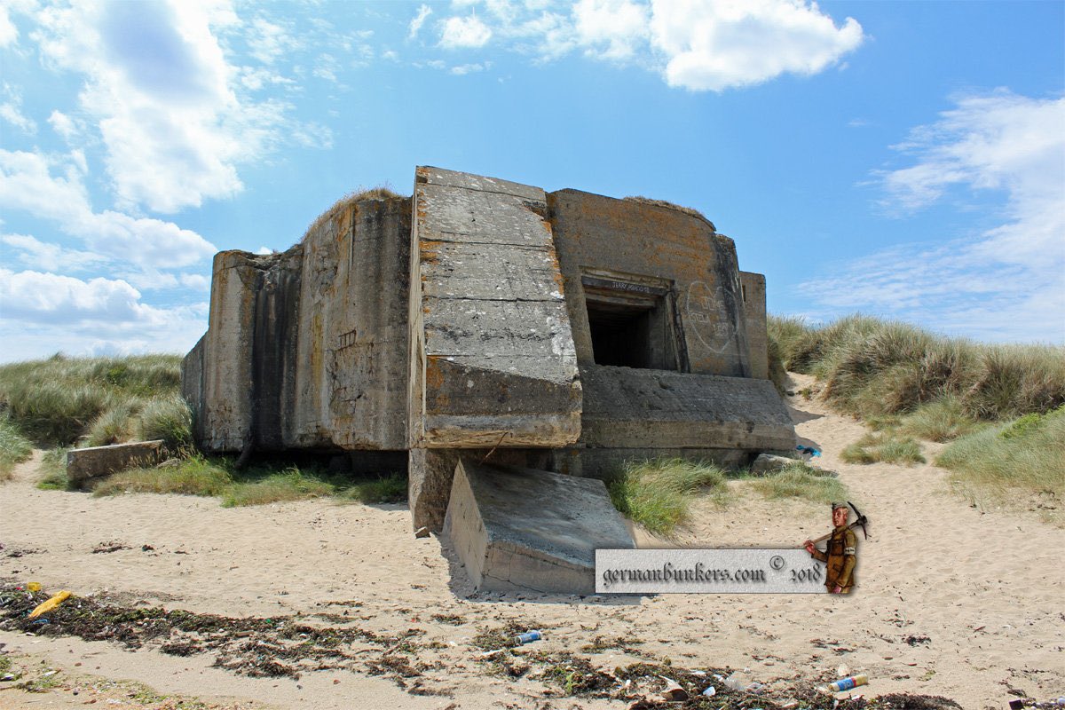 germanbunkers's tweet image. Utah Beach, Normandy. Seen here Stp 101 and in order the 676 with its neighbor the Vf 4.7cm PAK bunker and a view from inside. Further along the beach the monstrous 612 bunker with a view from the gun room. #WW2