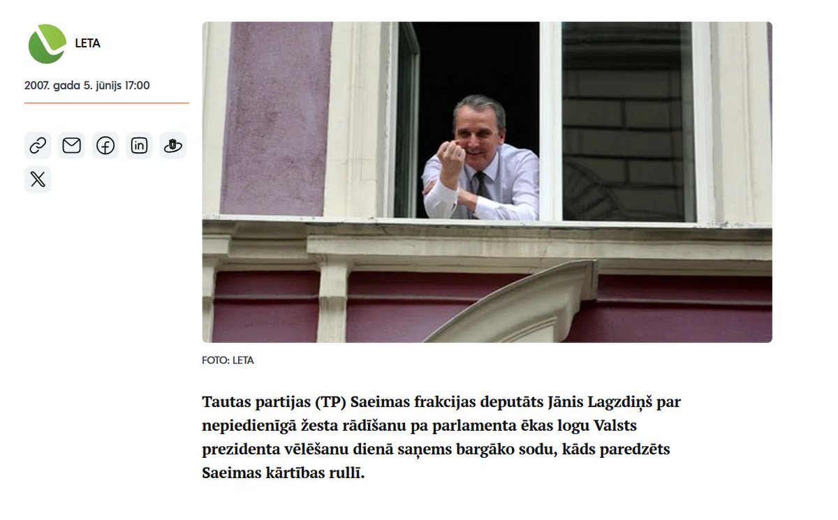 Atgādinu - kad Lagzdiņš parādīja šo rupjo žestu, tad latvju mediji viņu izsmērēja pa sienām un viņa politiķa karjera tika izbeigta, bet kad šo žestu parāda Rosļikovs, tad mediji viņu aicina uz debatēm un skrien pakaļ ar mikrofonu! Secinājumus lai izdara katrs pats!