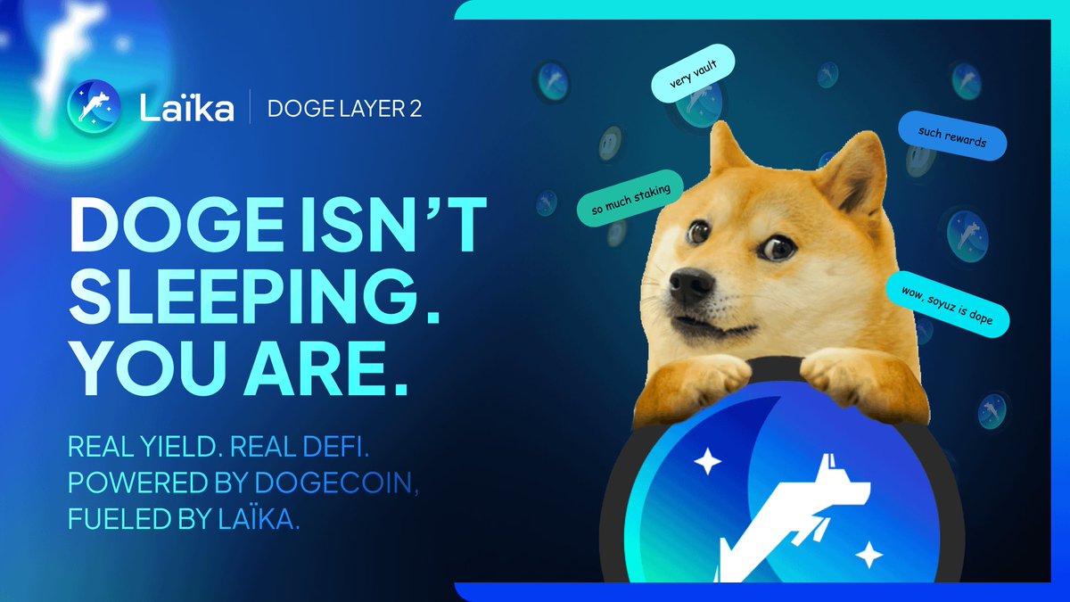 Laika_Layer2's tweet image. CT is sleeping on Dogecoin.
While others chase vapor narratives,
Laïka just deployed:
→ Liquid staking for DOGE
→ Yield vaults
→ Chain abstraction
This isn’t testnet.
This is DogFi.