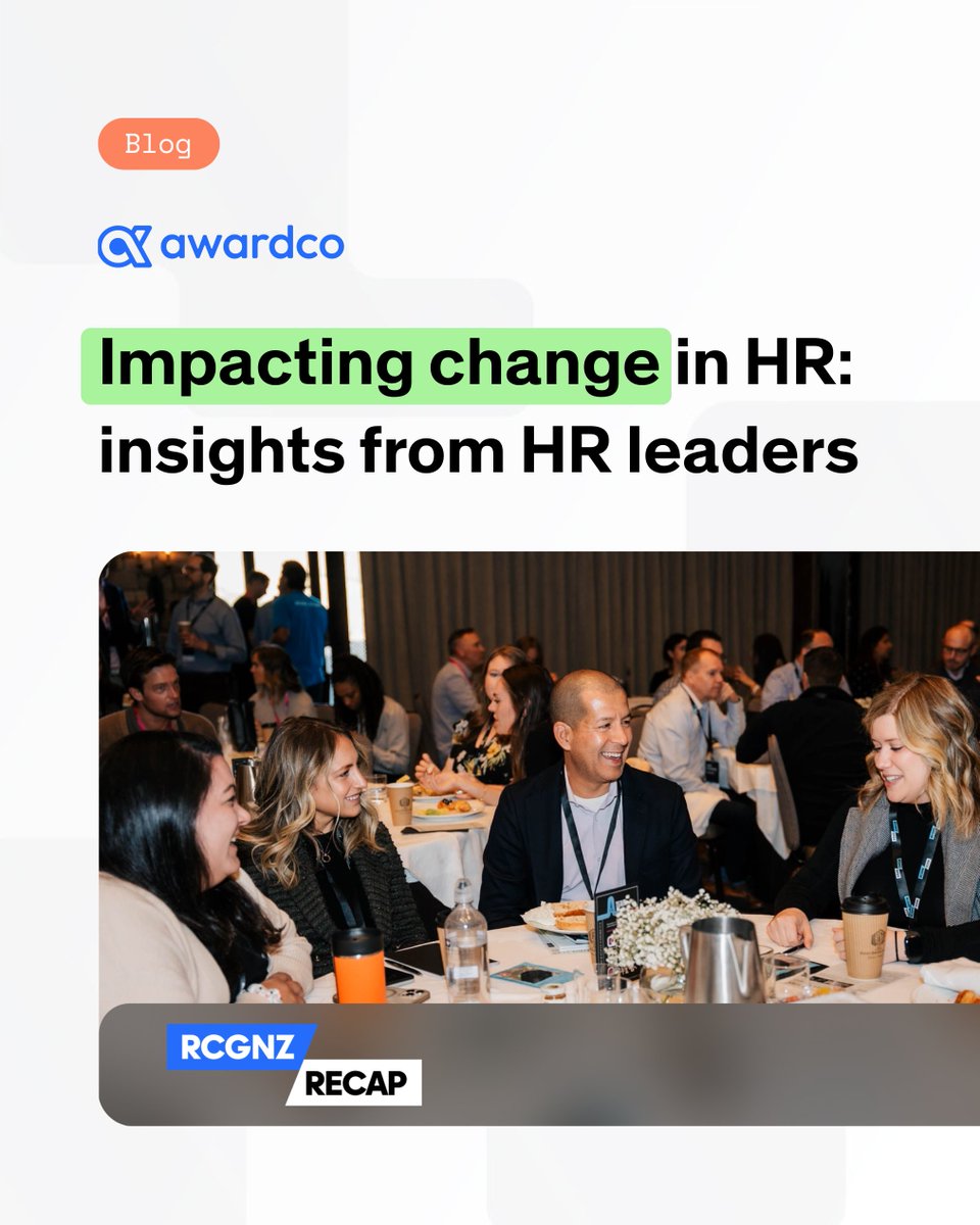 Employee recognition isn’t just a perk, it’s a key driver of engagement, retention, and culture. At our 2024 RCGNZ Summit, HR leaders shared real-world recognition challenges, tools, and strategies in an insightful breakout session. 

Read the full recap: bit.ly/43KIVA9