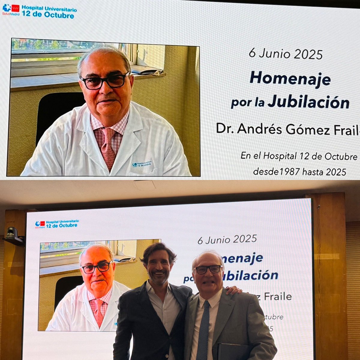 Javier Romero Otero (@dr_romero_otero) on Twitter photo Jubilación de Andrés Gómez Fraile jefe Cirugía Pediátrica <a href="/H12Octubre/">Hospital Universitario 12 de Octubre</a>. Referente mundial urología Pediátrica. Liderazgo sereno. Maestro, compañero y amigo. admiración profesional y amistad incondicional. Vete orgulloso de haber ayudado a tantos pacientes y guiado a tantos médicos Jubilación de Andrés Gómez Fraile jefe Cirugía Pediátrica <a href="/H12Octubre/">Hospital Universitario 12 de Octubre</a>. Referente mundial urología Pediátrica. Liderazgo sereno. Maestro, compañero y amigo. admiración profesional y amistad incondicional. Vete orgulloso de haber ayudado a tantos pacientes y guiado a tantos médicos