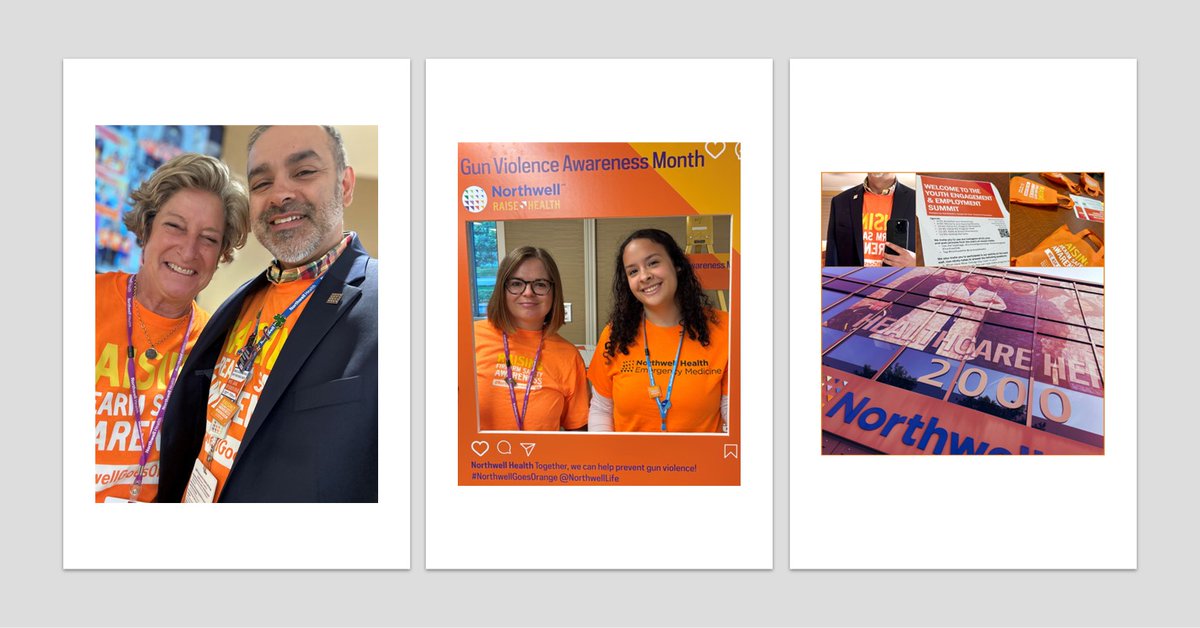 #GunViolence Prevention is an obligation which #Healthcare must own and act upon. This National Gun Violence Awareness Month, we wear orange to honor lives lost and to commit to prevention. Together, we can make a difference!
#emergencymedicine #northwelllife #NorthwellGoesOrange