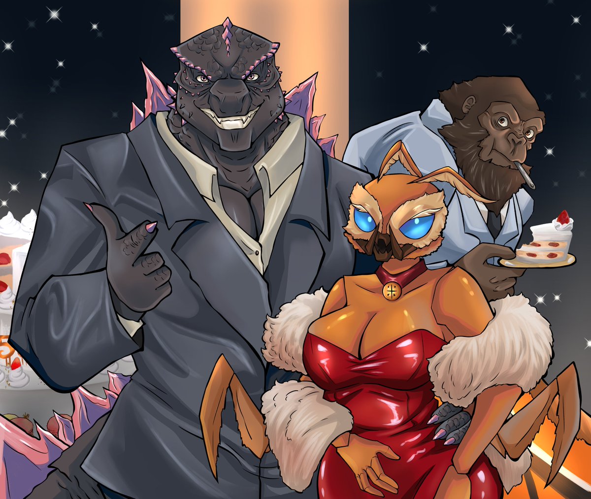 Godzilla and Mothra every MV film premiere, especially for GodzillaxKong 👀