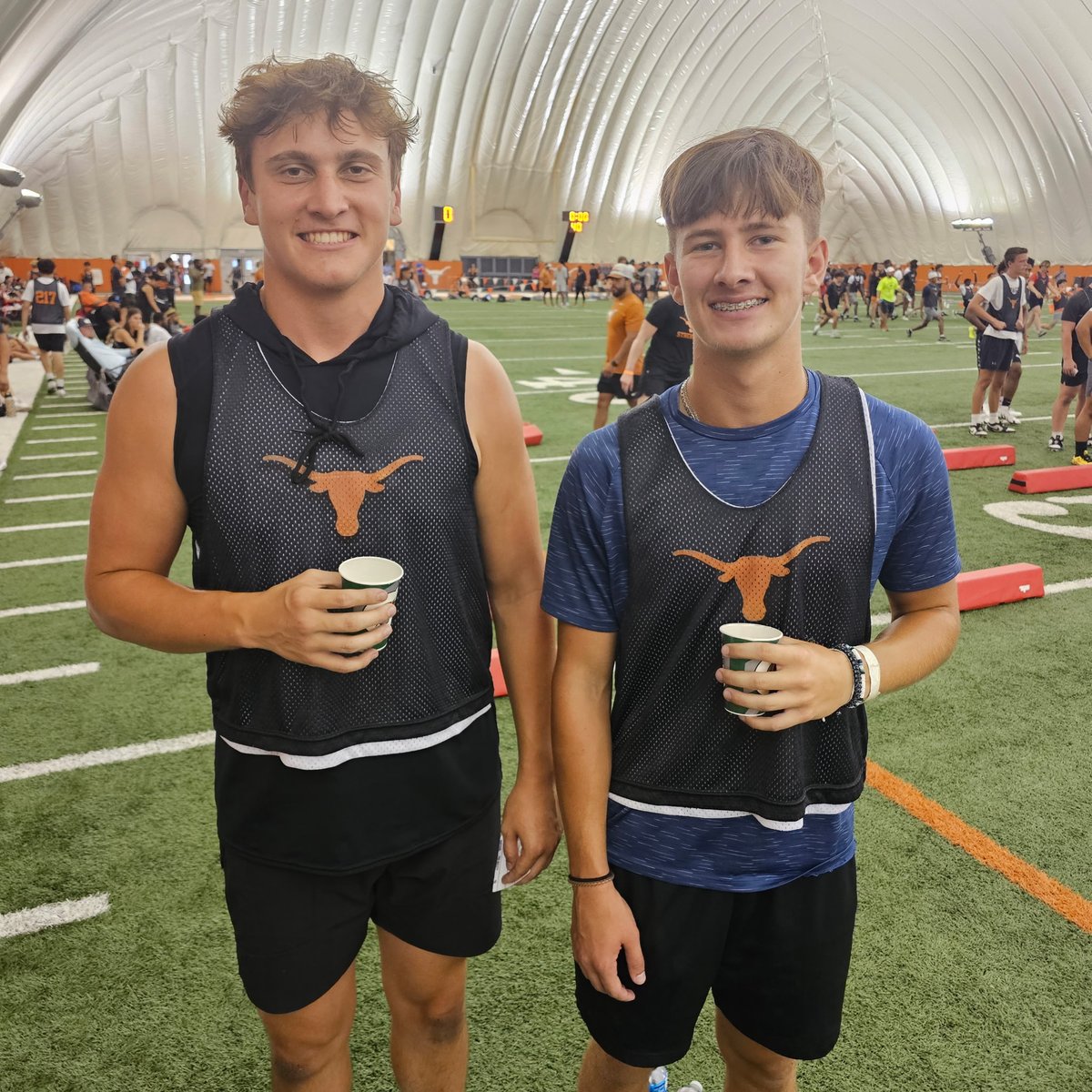 Great day in Austin! Ran into an old friend. Dudes a beast <a href="/aiden_slansky/">Aiden Slansky</a> #HookEm #football #showcase