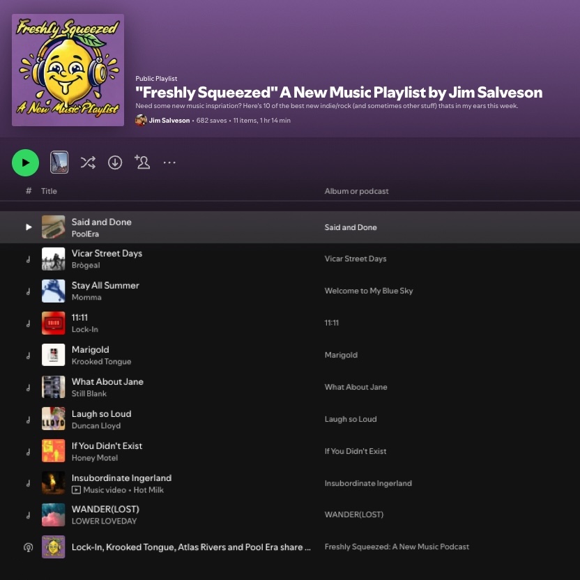 Friday's new music drop!!!

10 of my favourite fresh sounds ready to soundtrack you weekly.

PLUS another chance to check out this weeks Freshly Squeezed podcast crammed full of #NewMusic tunes and chat.

LINK: open.spotify.com/playlist/76Qbr…