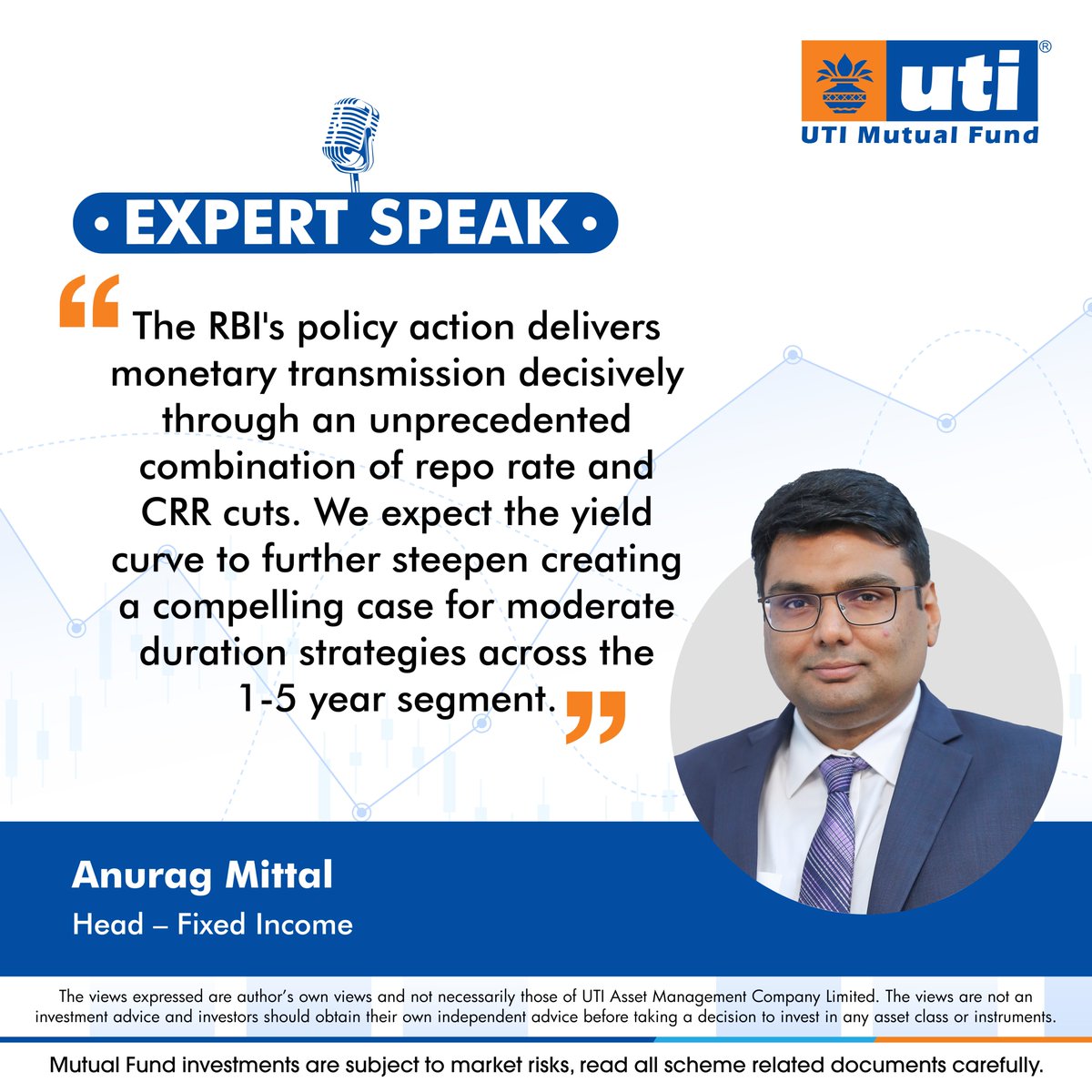 Anurag Mittal, Head of Fixed Income at UTI Mutual Fund, shares an update on the monetary policy. Stay informed with expert insights.
Click here to read : bit.ly/4eaEbbX

#UTIMutualFund #MonetaryPolicy #FinanceUpdate #IndianEconomy #RBI