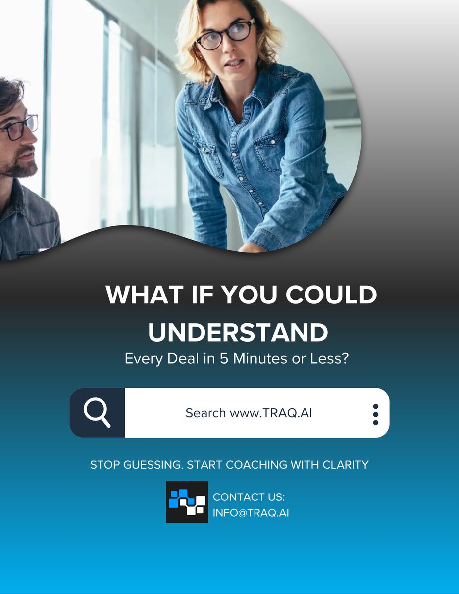 traq365's tweet image. Sales leaders: If it takes more than 5 minutes to understand your pipeline, you’re flying blind.

The 5-Minute Rule + @Traq_ai = real-time clarity, better coaching, and more wins. 🧠📈

#SalesLeadership #B2BSales #PipelineVisibility #SalesCoaching