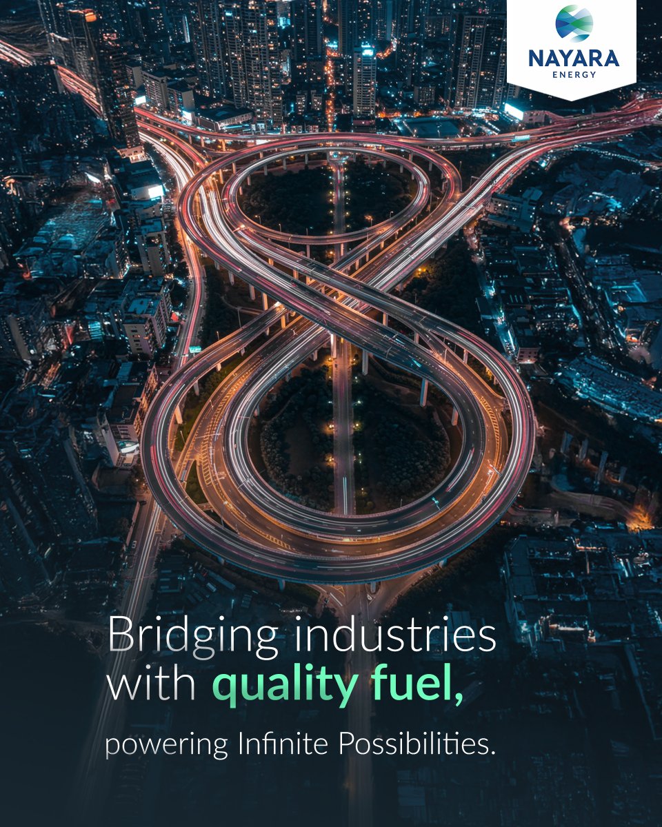 From powering highways to fuelling industries, #NayaraEnergy is proud to drive India’s growth story.
With BIS-standard products we serve sectors like mining, infrastructure, power, cement, fertilisers, chemicals, shipping, agriculture, and paints. 

#InfinitePossibilities