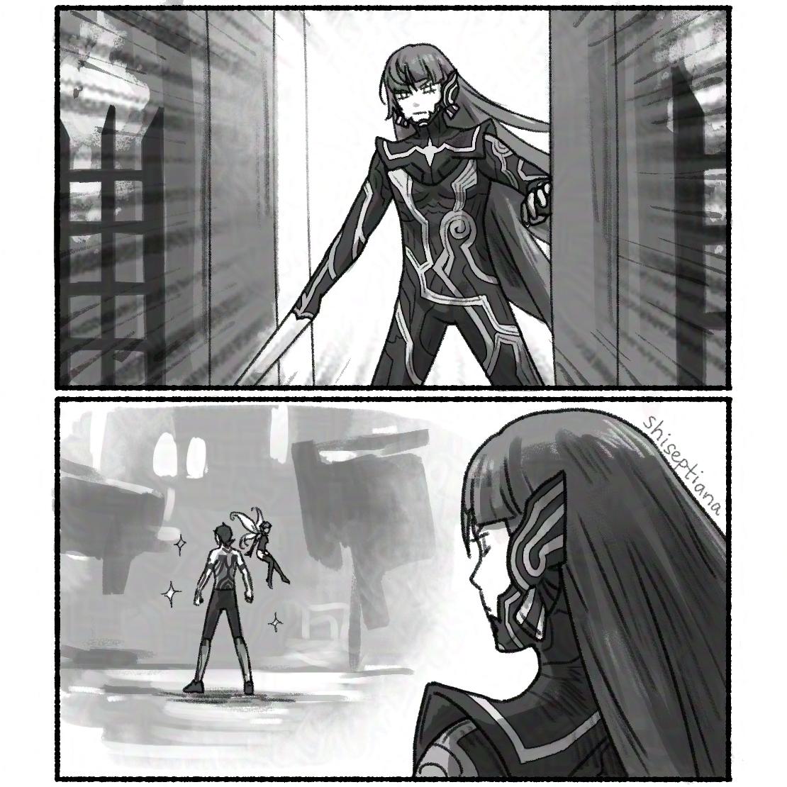 just another day in the hall of chaos
#SMTVV 

 ---
I wonder what he usually did when we weren't looking... he probably had too much free time after lucifer transcended and let him do whatever lol