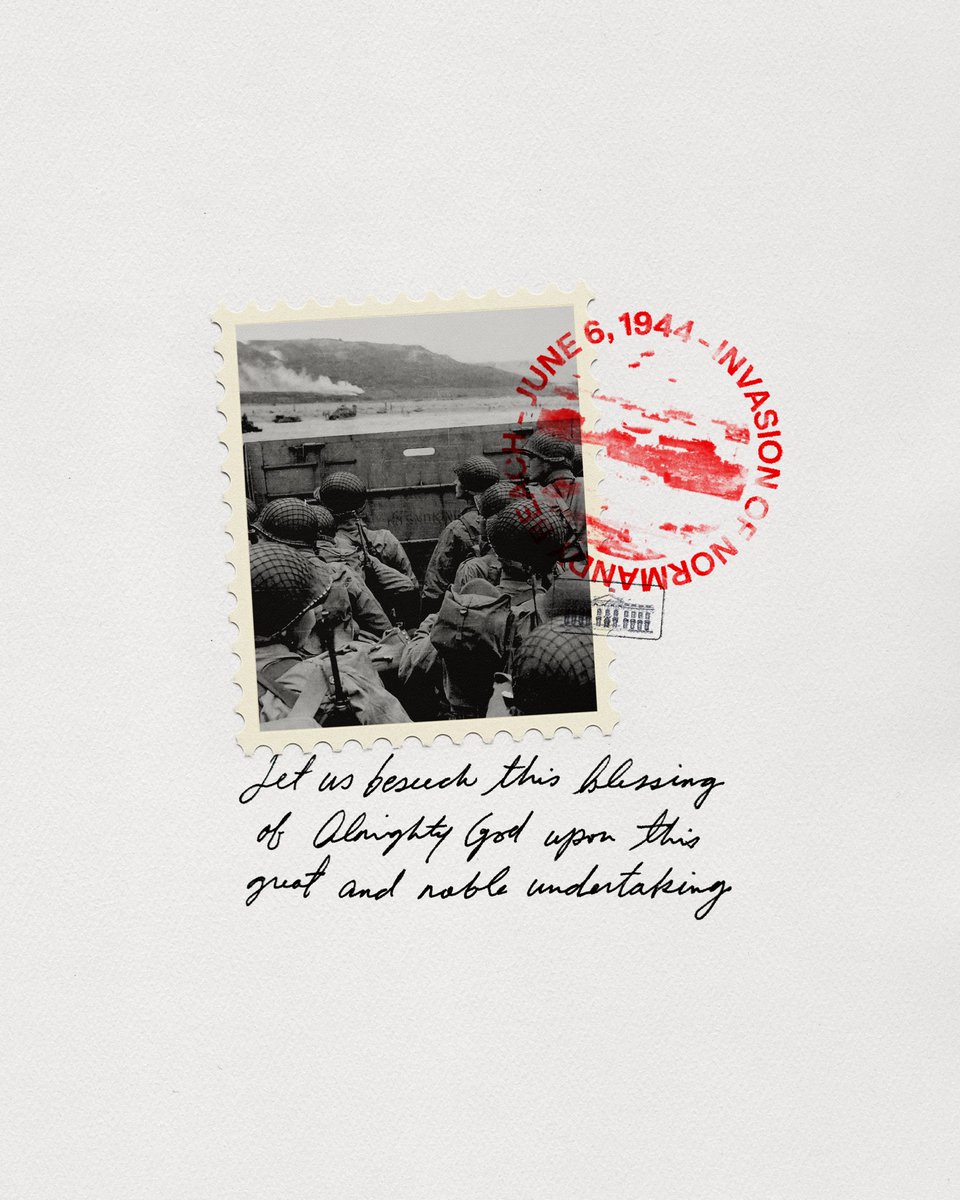 Today, we honor the heroes of D-Day—June 6, 1944.

With unmatched courage, American soldiers landed in Normandy, led the charge against tyranny, and changed the course of history.

These patriots’ sacrifice secured freedom for millions. America is forever grateful. 🇺🇸