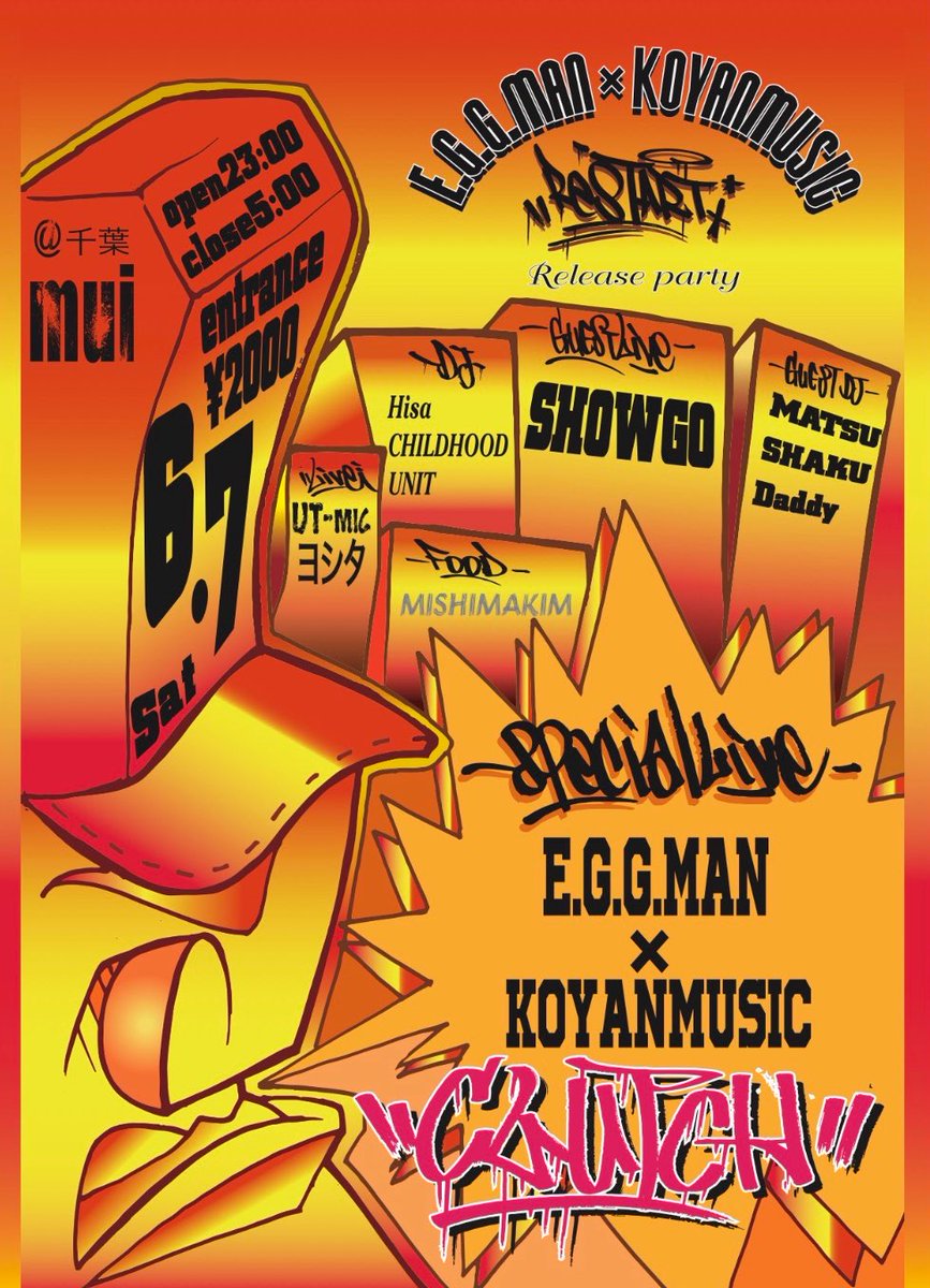 明けて今夜🌋千葉栄町muiです‼️