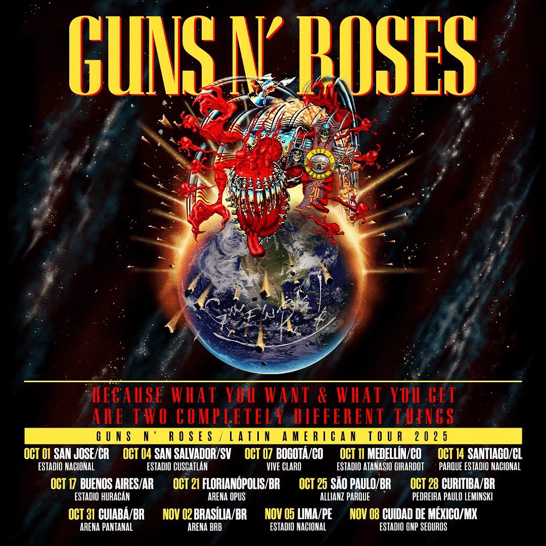"Guns":
Porque Guns N' Roses anunció sus presentaciones en Latinoamérica