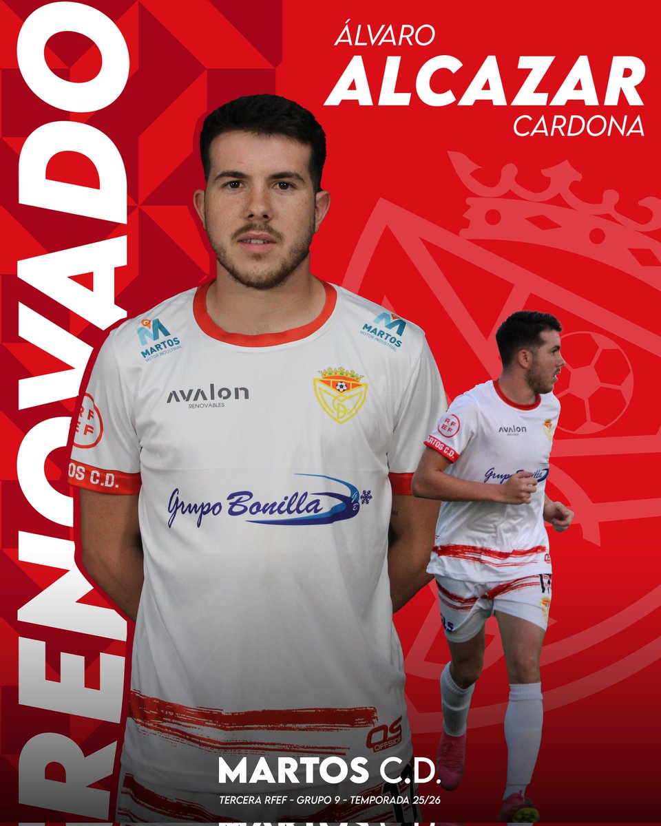 El defensa <a href="/Alvaro17RJ/">Álvaro Alcázar.</a> continuará en el <a href="/MartosClubDptv/">Martos Club Deportivo</a>
👇👇

…olmodestoelbalondeaguila.blogspot.com/2025/06/martos…