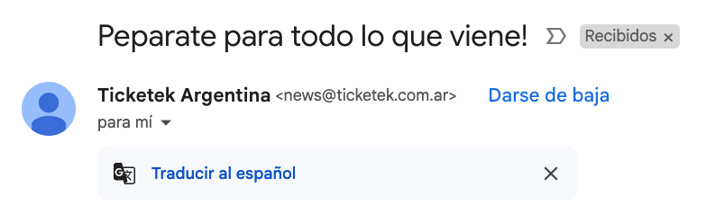 Me está tirando una indirecta Ticketek?