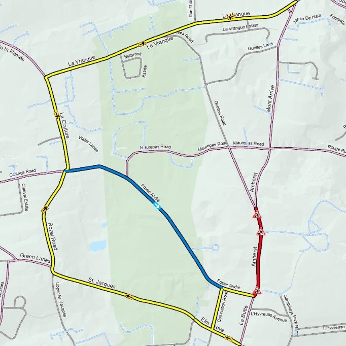 ⛔ Road closure
📍 Amherst - St Peter Port
📅 Monday 9th - Friday 13th June
ℹ Guernsey Electricity low voltage network upgrade and substation replacement

Take a look at the latest roadworks and traffic management at roadworks.gov.gg