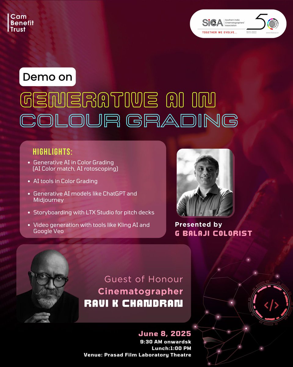 SICA (@thesicaweb) on Twitter photo AI generative workshop by SICA for its members!
Guest of Honor: Ravi K.Chandran ISC
<a href="/dop007/">ravi k. chandran</a> AI generative workshop by SICA for its members!
Guest of Honor: Ravi K.Chandran ISC
<a href="/dop007/">ravi k. chandran</a>