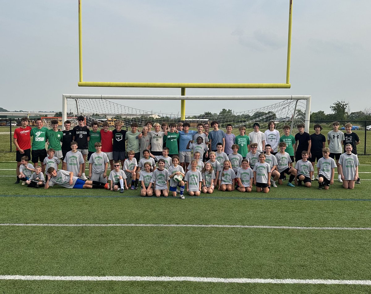 Awesome week at Harrison Soccer camp with our incoming 4th - 8th graders! Big thank you to all the athletes that came out to have some fun!

Also a big thank you to our High School players that served as Camp coaches this week!