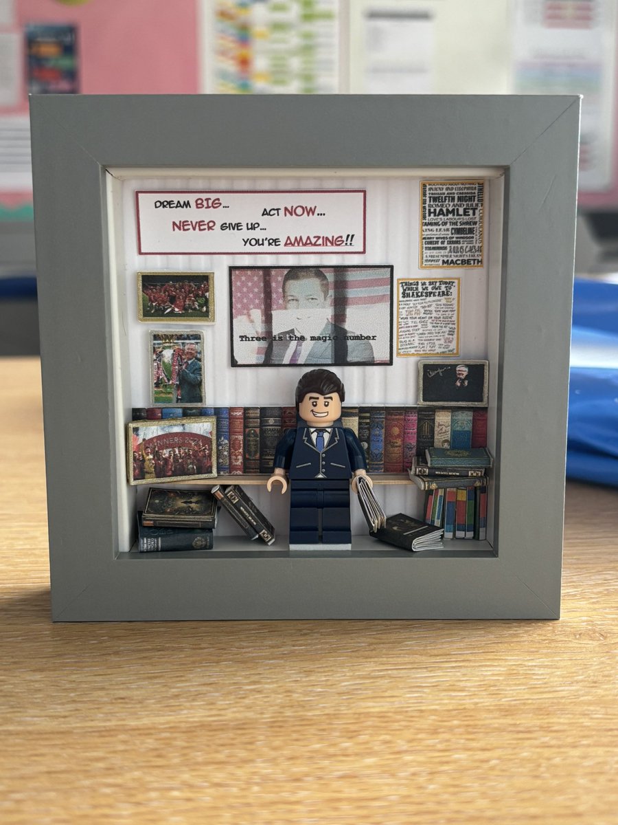 Mr Downs (@mrd23english) on Twitter photo This wonderful gift from a Y11 student nearly made weep.
The hours spent making sure every single spine showed one of my favourite 📖, the displays straight from my classroom, the <a href="/ManUtd/">Manchester United</a> posters and the slogans, too. Not to mention the replication of THE flag 🙈😂 This wonderful gift from a Y11 student nearly made weep.
The hours spent making sure every single spine showed one of my favourite 📖, the displays straight from my classroom, the <a href="/ManUtd/">Manchester United</a> posters and the slogans, too. Not to mention the replication of THE flag 🙈😂