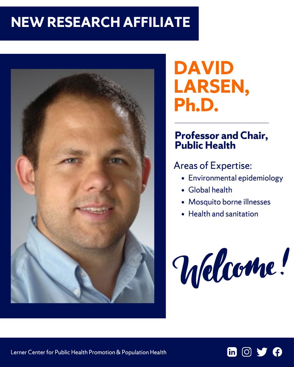 David Larsen has joined the Lerner Center as a Research Affiliate! 🎉 Welcome!