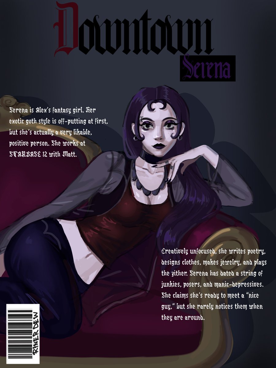 Rinerdew's tweet image. #Downtown #Downtownmtv #downtownserena #fanart #goth #serenadowntown
