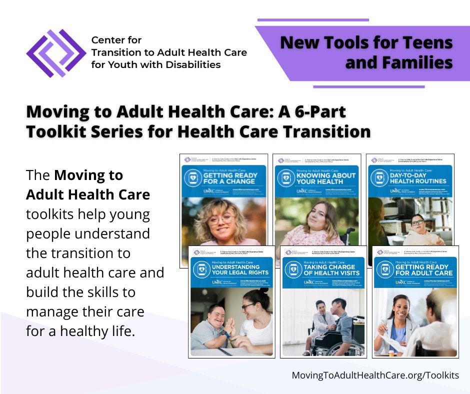 UWWaismanCenter's tweet image. Teens and young adults with #DevelopmentalDisabilities have a new set of resources to lead their #transition to adult #healthcare! Visit movingtoadultheathcare.org/toolkits