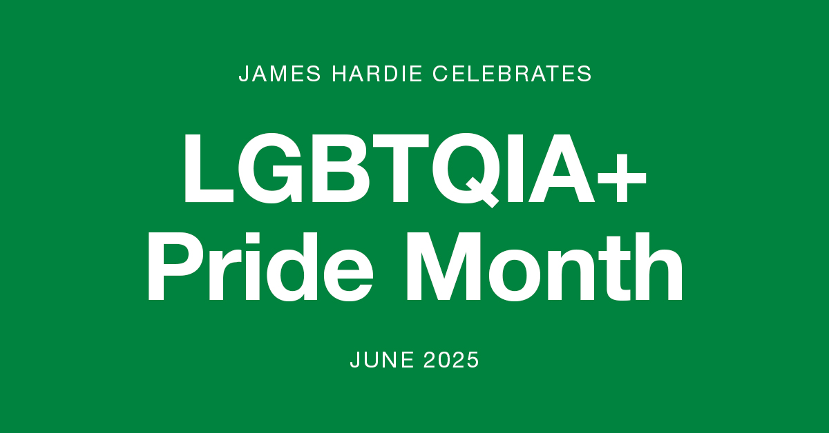 JamesHardie's tweet image. Pride Month honors the legacy of the LGBTQIA+ community and the pivotal Stonewall uprising of June 1969. It’s a time to reflect, recognize progress, and recommit to building spaces where everyone belongs.
At James Hardie, we are committed to creating a workplace where everyone…