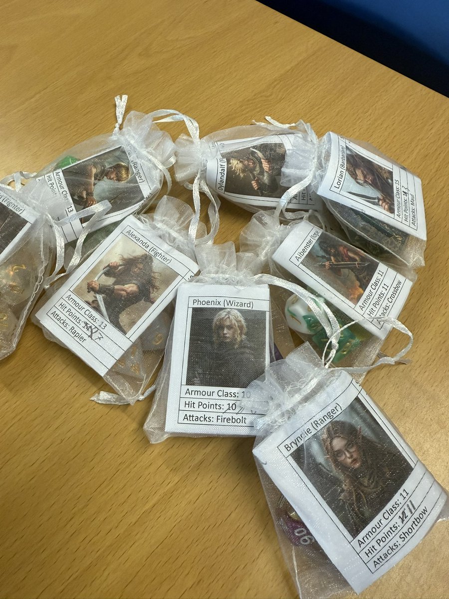 DnD session 1 complete with Y6. They successfully defeated the goblin hoard to reach the portal!