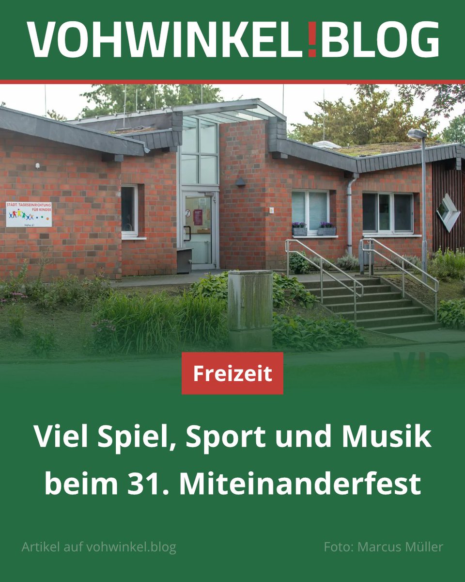 Viel los sein wird am 14. Juni 2025 rund um die Kindertagesstätte und der Offenen Tür an der Höhe – das 31. Miteinanderfest steht an!

Zum Artikel geht es hier:
wupper.link/z12zd

#Wuppertal #Vohwinkel #Sonnborn #Dasnöckel #Höhe #OTHöhe #TfKHöhe #Miteinanderfest #Kinder