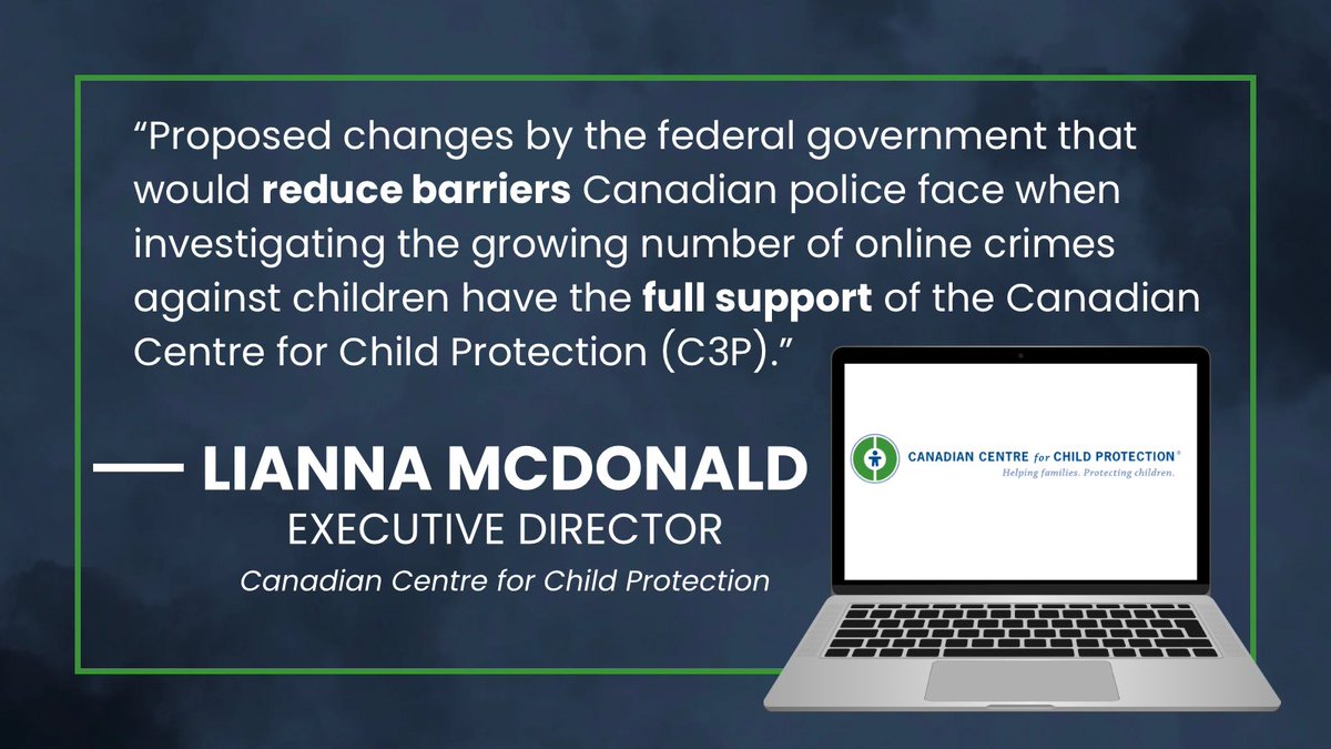 The Strong Borders Act will give law enforcement the right tools to keep Canadians safe — online and offline. 

This legislation will make it easier for law enforcement to protect those most vulnerable. Thanks @cdnchildprotect for your support.