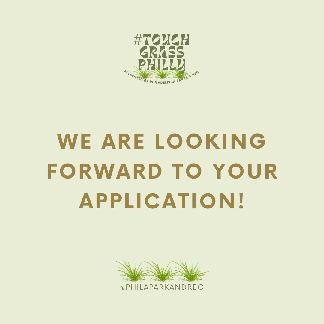 📣 Calling all youth influencers to the stage! 
Want to make moves and make a difference this summer? 🌱
Come #TouchGrassPhilly and shine in your community! 

⏳ Deadline to apply is JUNE 12!✨
 
#PhillyYouth #TouchGrassPhilly #SummerVibes #PPRPrograms