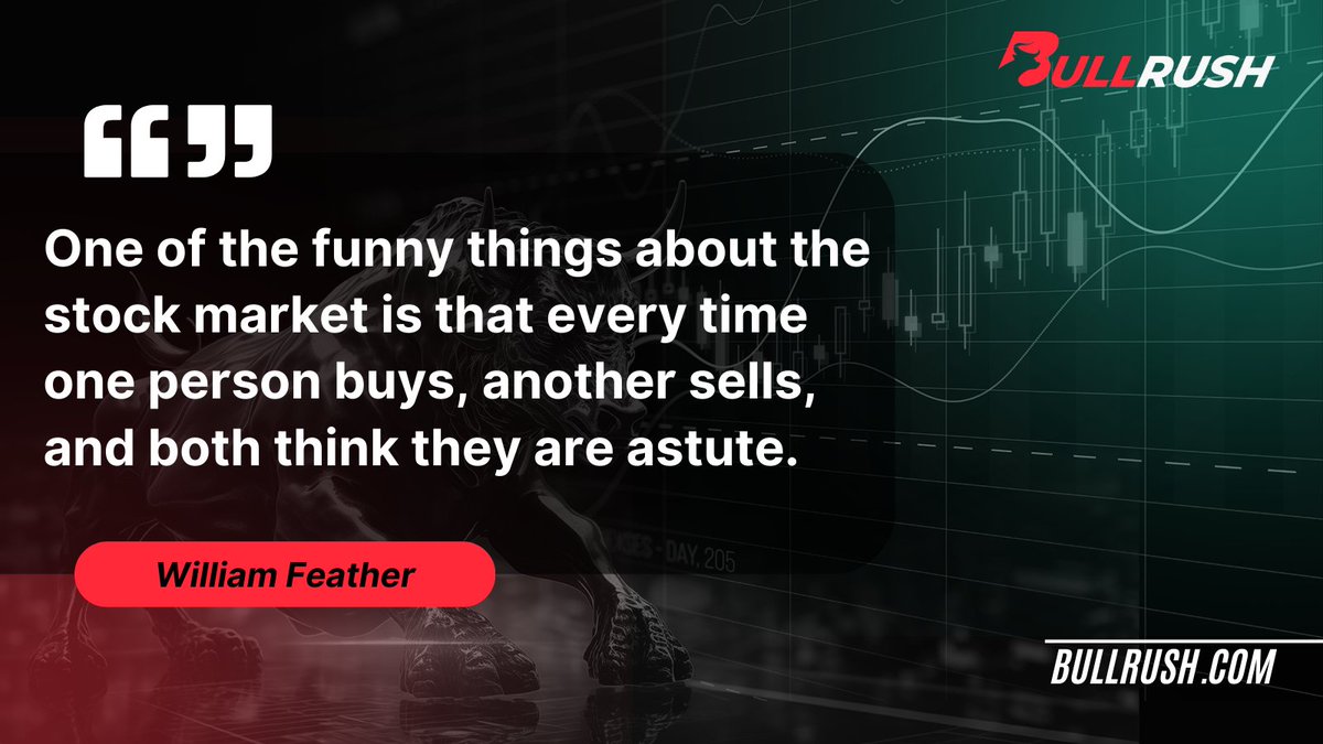 Bullrushcomp's tweet photo. Each trade is a clash of perspectives—two people seeing the same thing through different lenses. 🔎
In the stock market, perspective is everything, and humility is underrated. 🙇♂️
#Quoteoftheweek #Bullrush #Williamfeather #Traderstips https://t.co/kNatgLrrJL