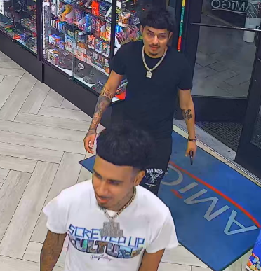 houstonpolice's tweet photo. WANTED: Investigators need help ID'ing 2 male suspects accused of assaulting &amp; robbing a woman. They are believed to be between 21 - 27 years old with unique tattoos.

They were seen driving a black 4-door sedan.

TIPS: HPD Special Victims 713-308-1140 or @CrimeStopHOU.

#HouNews https://t.co/n8I0Dby6tw