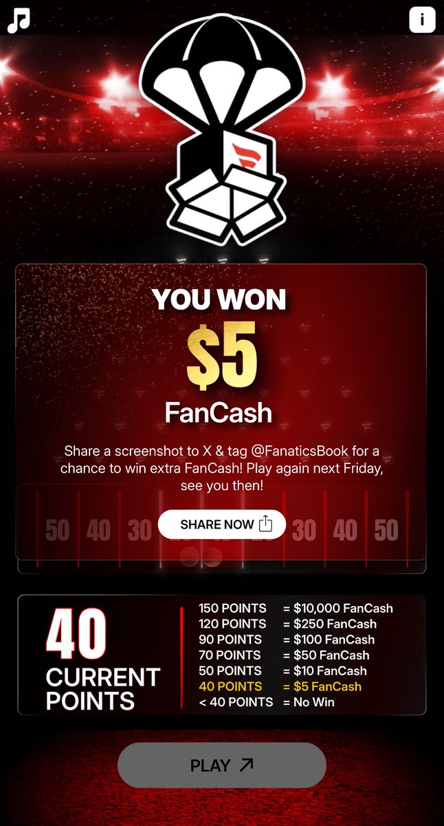 Don't miss out, play the Fanatics #FanCashDrop
⁦<a href="/Fanatics/">Fanatics</a>⁩

 fanatics.onelink.me/5kut/p6fykbjo
