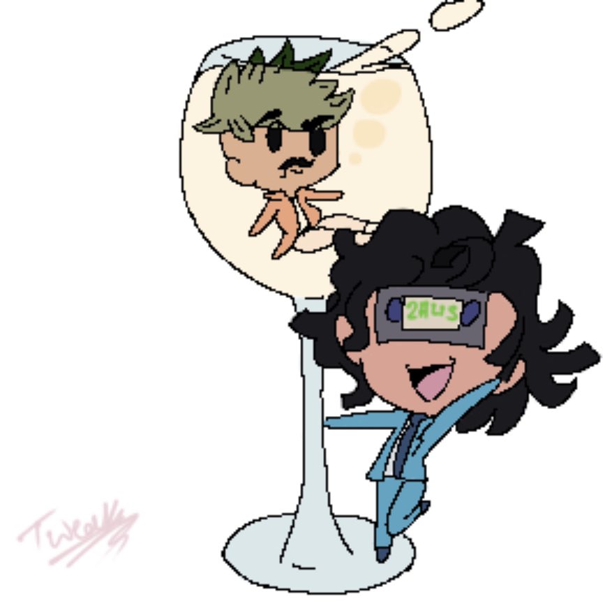 tankwhore's tweet photo. @SmokeyMcC I don’t have a suggestion but I do have a drawing of you and Kiwi! I hope you like it! https://t.co/e63TAhe24J