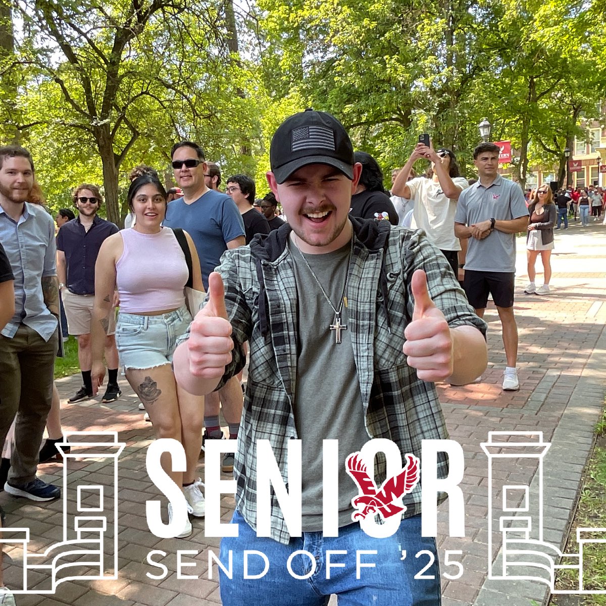 It’s #EaglePrideFriday, and yesterday we celebrated the Class of 2025 as they closed their student chapter and joined the #Eagle4Life family.

Proud moments, big smiles, and a future full of possibility.

Once an Eagle, always an Eagle. ❤️🖤🦅
#EWU #SeniorSendOff #GoEags