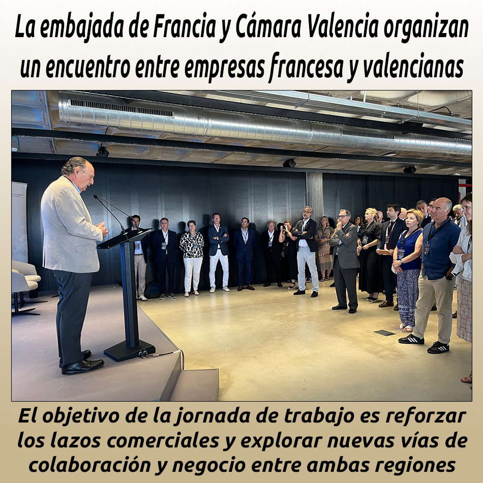 Hostelería en Valencia (Periódico Gastronómico) (@hosteleriaenvlc) on Twitter photo LA EMBAJADA DE FRANCIA Y CÁMARA VALENCIA ORGANIZAN UN ENCUENTRO ENTRE EMPRESAS FRANCESA Y VALENCIANAS
hosteleriaenvalencia.com/noticias.asp?i…
<a href="/camara_valencia/">Cámara Valencia</a> #Francia #Valencia #Empresas #Comercio #Colaboracion #Networking #Inversion #CamaraValencia #EmbajadaFrancesa #HosteleriaEnValencia LA EMBAJADA DE FRANCIA Y CÁMARA VALENCIA ORGANIZAN UN ENCUENTRO ENTRE EMPRESAS FRANCESA Y VALENCIANAS
hosteleriaenvalencia.com/noticias.asp?i…
<a href="/camara_valencia/">Cámara Valencia</a> #Francia #Valencia #Empresas #Comercio #Colaboracion #Networking #Inversion #CamaraValencia #EmbajadaFrancesa #HosteleriaEnValencia