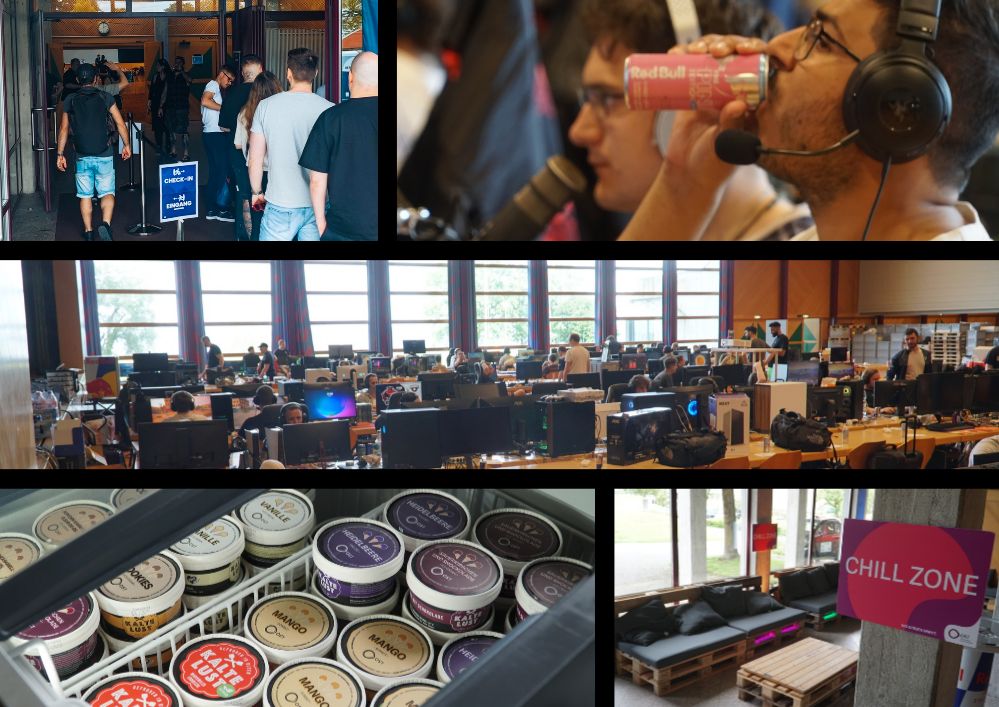 Das Wetter zeigt sich von seiner besten Seite und die LAN-Party zum Pfingstwochenende nimmt richtig Fahrt auf!
Gute Stimmung, volle Konzentration und jede Menge Spass – so kann’s weitergehen! 🔥
#EEvent17 #LANParty #Pfingsten #GamingWeekend #Tag1