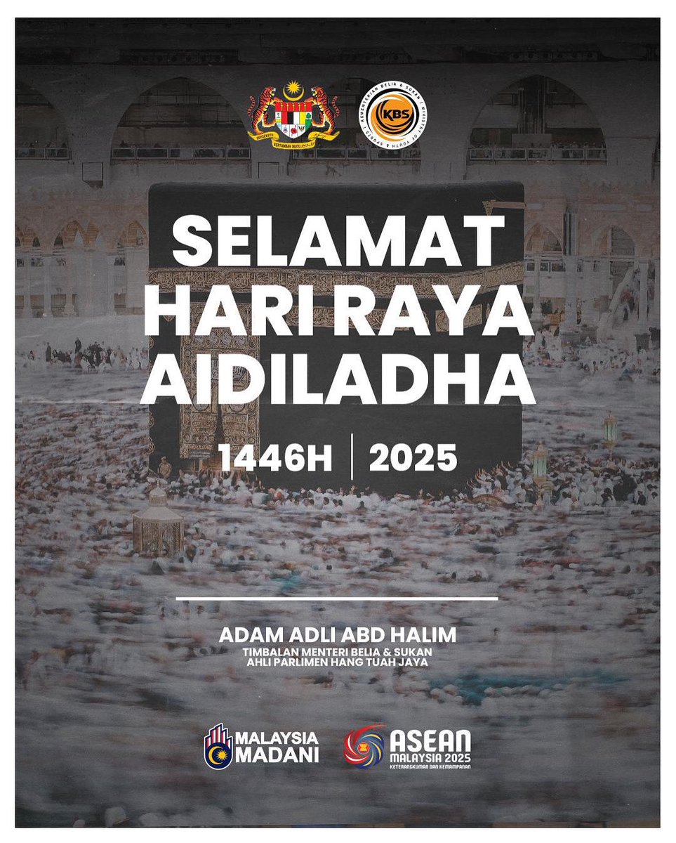 Adam Adli (@adamadli) on Twitter photo ๐๐๐ฅ๐๐ฆ๐๐ญ ๐๐๐ง๐ฒ๐๐ฆ๐๐ฎ๐ญ ๐๐๐ซ๐ข ๐๐๐ฒ๐ ๐๐ข๐๐ข๐ฅ๐๐๐ก๐ ๐๐๐๐๐ / ๐๐๐๐๐
Di sebalik gema takbir, Aidiladha hadir sebagai peringatan tentang makna sebenar sebuah pengorbanan. Bukan hanya pada zahir, tetapi juga dari segi jiwa, mengatasi kepentingan diri demi ๐๐๐ฅ๐๐ฆ๐๐ญ ๐๐๐ง๐ฒ๐๐ฆ๐๐ฎ๐ญ ๐๐๐ซ๐ข ๐๐๐ฒ๐ ๐๐ข๐๐ข๐ฅ๐๐๐ก๐ ๐๐๐๐๐ / ๐๐๐๐๐
Di sebalik gema takbir, Aidiladha hadir sebagai peringatan tentang makna sebenar sebuah pengorbanan. Bukan hanya pada zahir, tetapi juga dari segi jiwa, mengatasi kepentingan diri demi