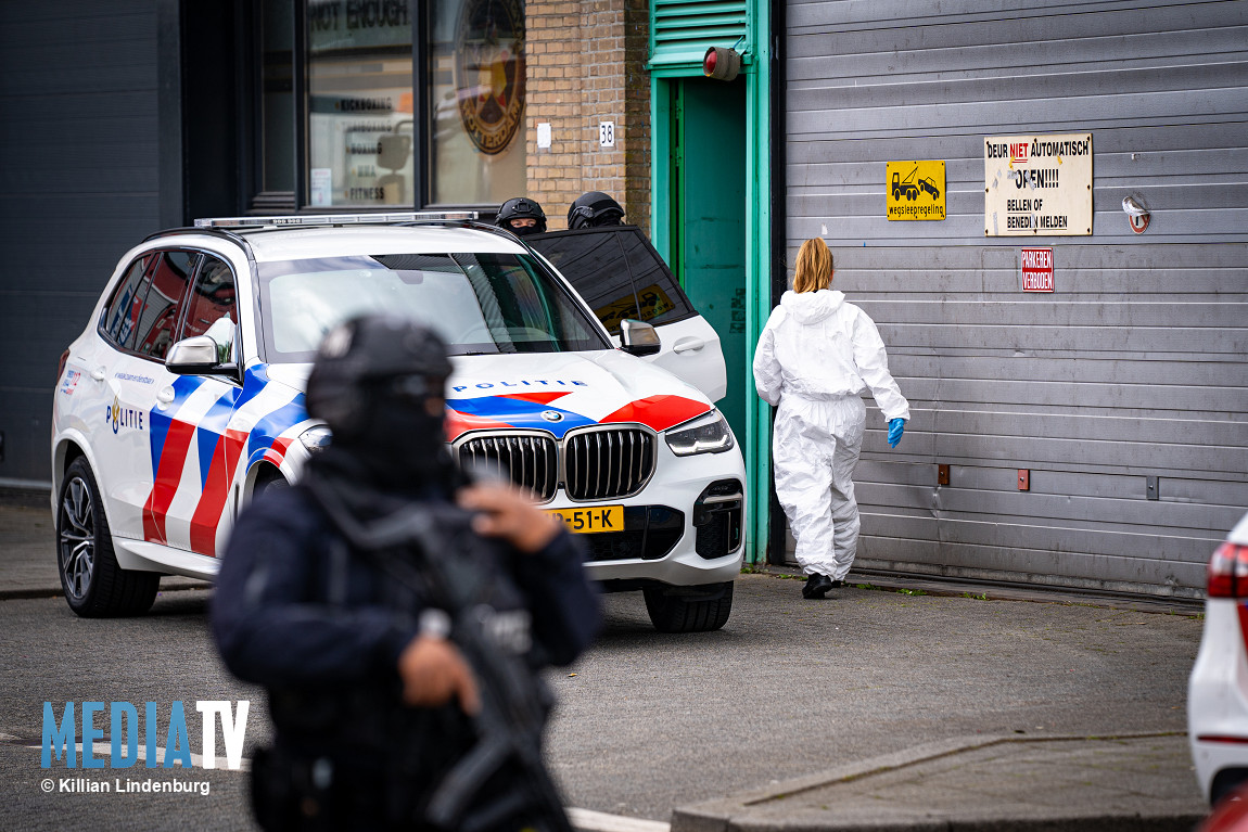Drugslab aangetroffen in bedrijfspand aan de Laagjesweg in Rotterdam