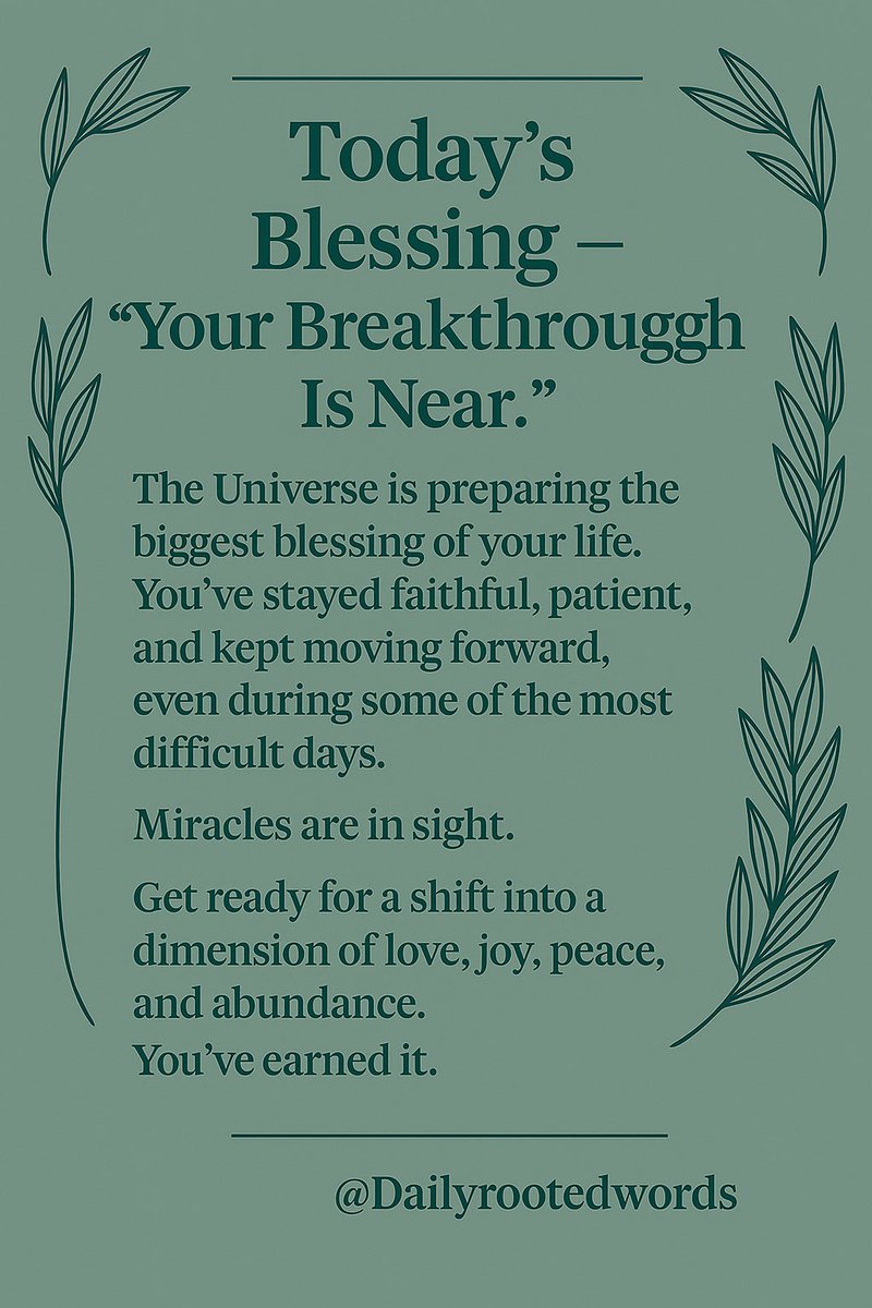 Dailyrootedword's tweet image. Everything You’ve Been Waiting For Is Taking Shape.

#DailyRootedWords #ManifestMiracles #DivineTiming #AbundanceMindset #FaithAndPatience #JoyIsComing 
#HealingJourney #TrustTheProcess #EnergyAlignment #PositiveVibes
