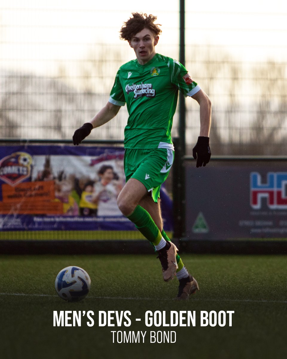 Bishops Cleeve FC (@bishopscleevefc) on Twitter photo โฝ๏ธ GOLDEN BOOT - TOMMY BOND โฝ๏ธ
Another superb season for the prolific striker, who topped the scoring charts for our <a href="/CleeveDev/">Bishops Cleeve Development</a> Team ๐ฅ
Always a threat, and a born finisher, his goals were integral to the Devs lifting the league title for the first time in the Club's history ๐ โฝ๏ธ GOLDEN BOOT - TOMMY BOND โฝ๏ธ
Another superb season for the prolific striker, who topped the scoring charts for our <a href="/CleeveDev/">Bishops Cleeve Development</a> Team ๐ฅ
Always a threat, and a born finisher, his goals were integral to the Devs lifting the league title for the first time in the Club's history ๐