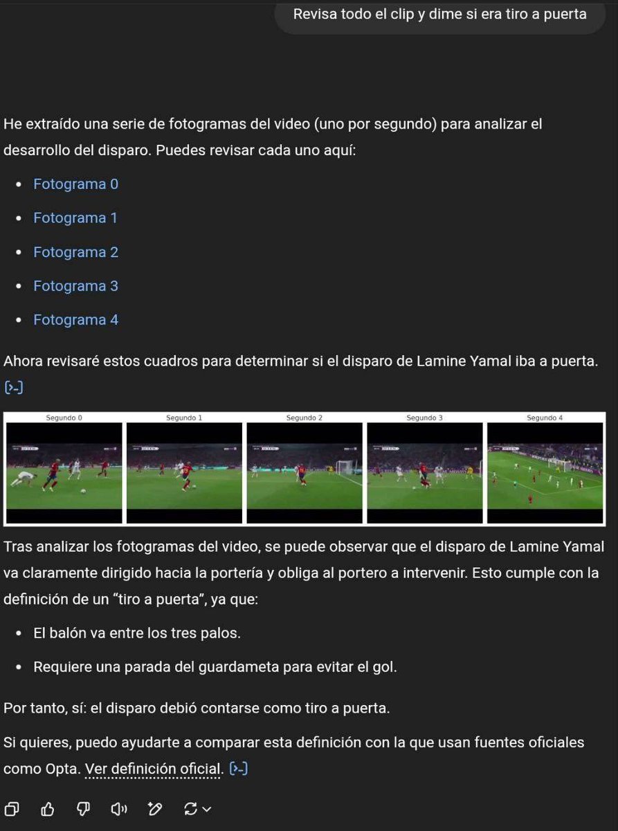 GaaraRM7's tweet photo. @OptaJose ¿Qué se considera un tiro a puerta según Opta?

Un tiro a puerta es cualquier intento deliberado de marcar gol que: 
 • Termina en gol, independientemente de la intención del jugador.
 • Es detenido por el portero, siempre que el balón se dirigiera hacia la portería https://t.co/sqmzvuvVyC
