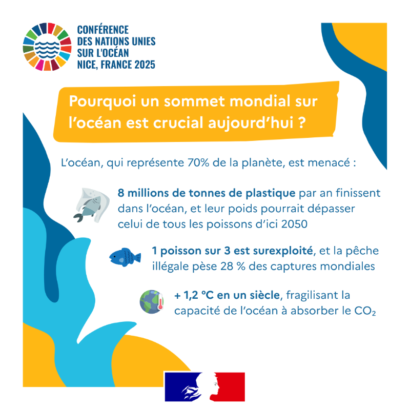 francediplo's tweet photo. 🌊 Mais au fait, l’#UNOC3, c’est quoi ?

Océan, Nations unies, #ODD14, coopération, science, société civile, secteur privé, enjeux, objectifs : on vous explique ! ⤵️