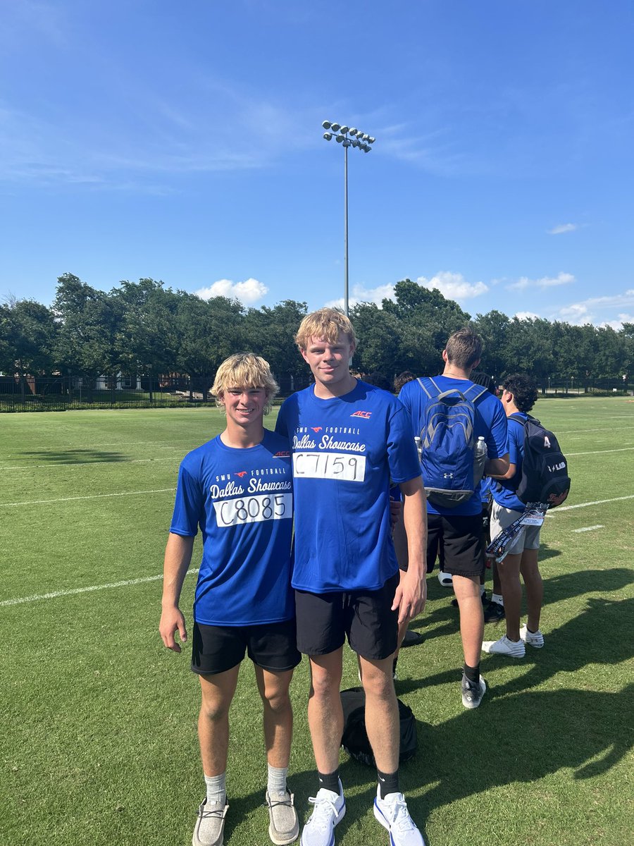 Cal (@callanwhitnah00) on Twitter photo Second camp down (<a href="/SMUFB/">SMU Football</a>). Big shout to <a href="/Coach_Morris2/">Carson Morris</a> and <a href="/Deriqking__/">KING</a> for helping and showing hospitality.
Callan Whitnah 2028
QB/FS
<a href="/UCOFootball/">Broncho Football</a> <a href="/Deriqking__/">KING</a> <a href="/Coach_Morris2/">Carson Morris</a> <a href="/OSUAthletics/">Oklahoma State Athletics</a> <a href="/OBU_Football/">OBU Football</a> <a href="/SMUFB/">SMU Football</a> <a href="/OKPreps/">NATIONAL RECRUITING</a> <a href="/okprepsextra/">OK Preps Extra</a> <a href="/OKCCBSSPORTS105/">OKC Sports Radio 105.3 - KINB FM</a> <a href="/OU_Football/">Oklahoma Football</a> Second camp down (<a href="/SMUFB/">SMU Football</a>). Big shout to <a href="/Coach_Morris2/">Carson Morris</a> and <a href="/Deriqking__/">KING</a> for helping and showing hospitality.
Callan Whitnah 2028
QB/FS
<a href="/UCOFootball/">Broncho Football</a> <a href="/Deriqking__/">KING</a> <a href="/Coach_Morris2/">Carson Morris</a> <a href="/OSUAthletics/">Oklahoma State Athletics</a> <a href="/OBU_Football/">OBU Football</a> <a href="/SMUFB/">SMU Football</a> <a href="/OKPreps/">NATIONAL RECRUITING</a> <a href="/okprepsextra/">OK Preps Extra</a> <a href="/OKCCBSSPORTS105/">OKC Sports Radio 105.3 - KINB FM</a> <a href="/OU_Football/">Oklahoma Football</a>