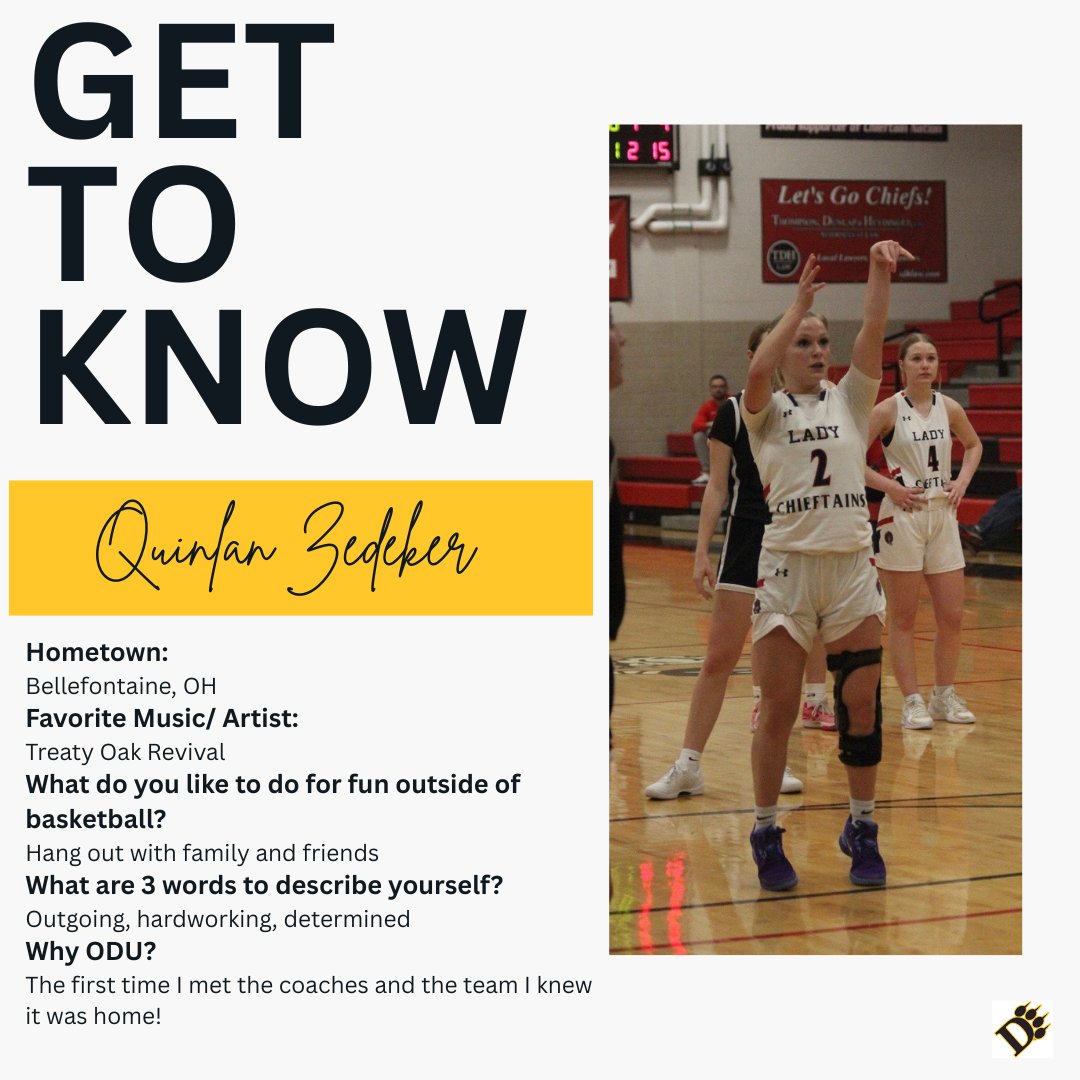 Newcomer Friday! Welcome to ODUWBB, Quin! 🎉 #PantherPride