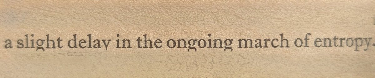 Current epitaph front runner:

'A slight delay in the ongoing march of entropy'

#Huxley