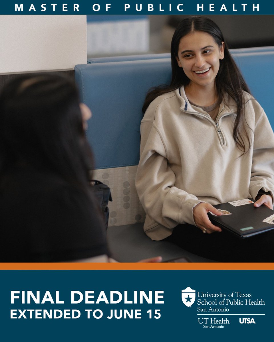 Don't delay, the application deadline for our Master of Public Health program has been EXTENDED to June 15. Learn more and apply 😊 bit.ly/3tRQNl5