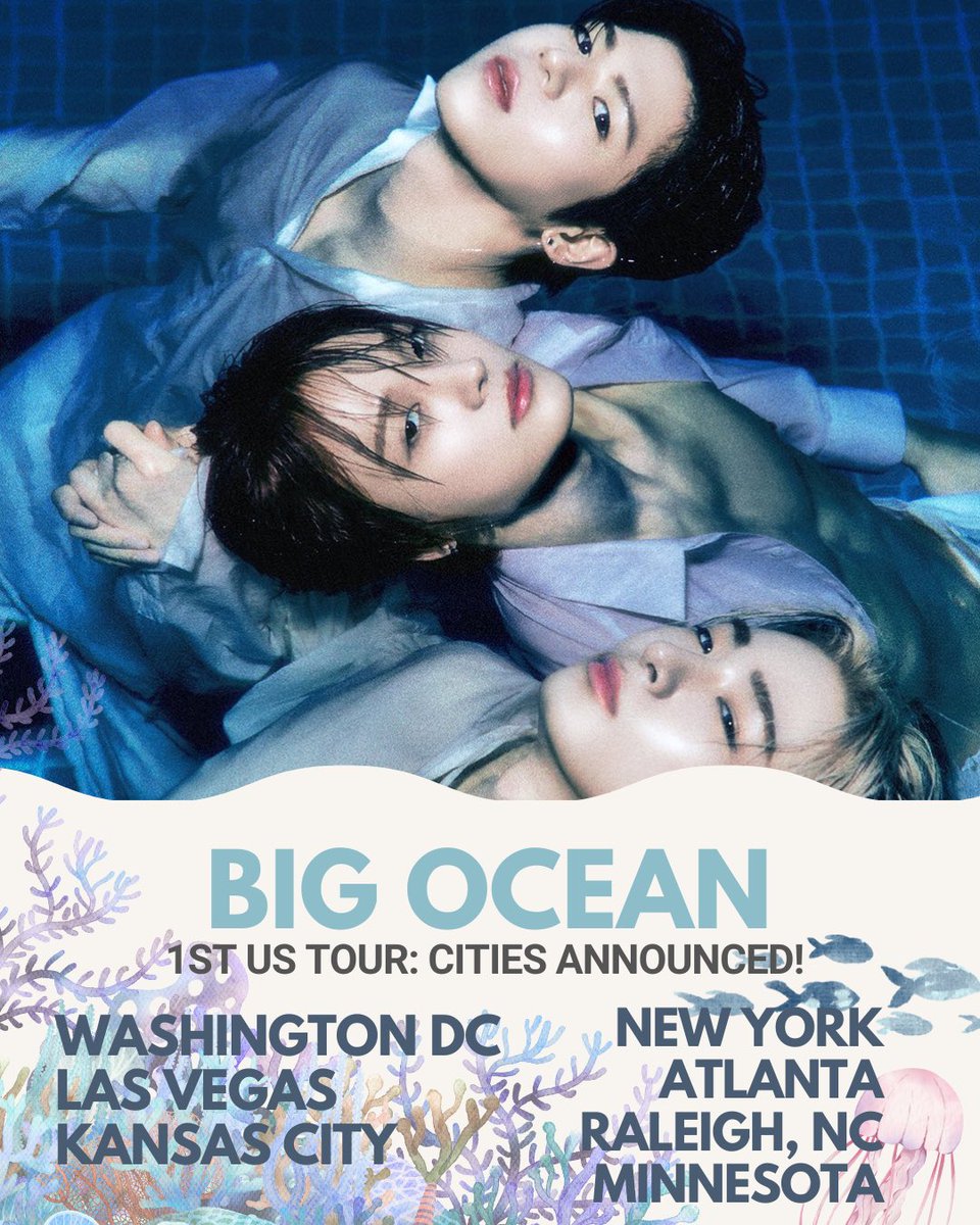 PADOs! We just want to get your attention. 
<a href="/Big_O_cean/">Big Ocean_official</a> has announced the dates for their first tour in the US! Which stop are you going to? 👀 Tell us in the comments so we can say hi! #BigOcean #BigOceanUSA #BiOUSA #PADO #kpop